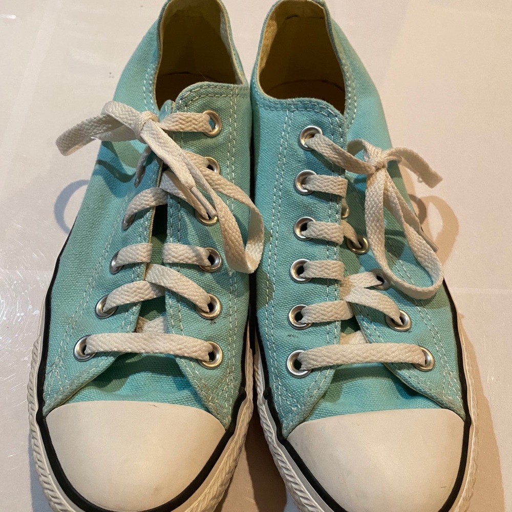 Blue Low Top Converse